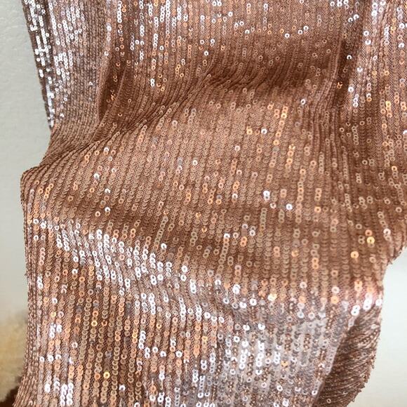 NWT Zara Blogger Sequin Ruffle One Shoulder Dress. - Picture 8 of 14